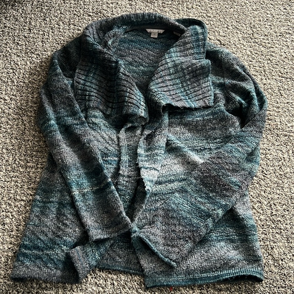 Royal Robbins Blue and Gray Open Face Cardigan Sweater
